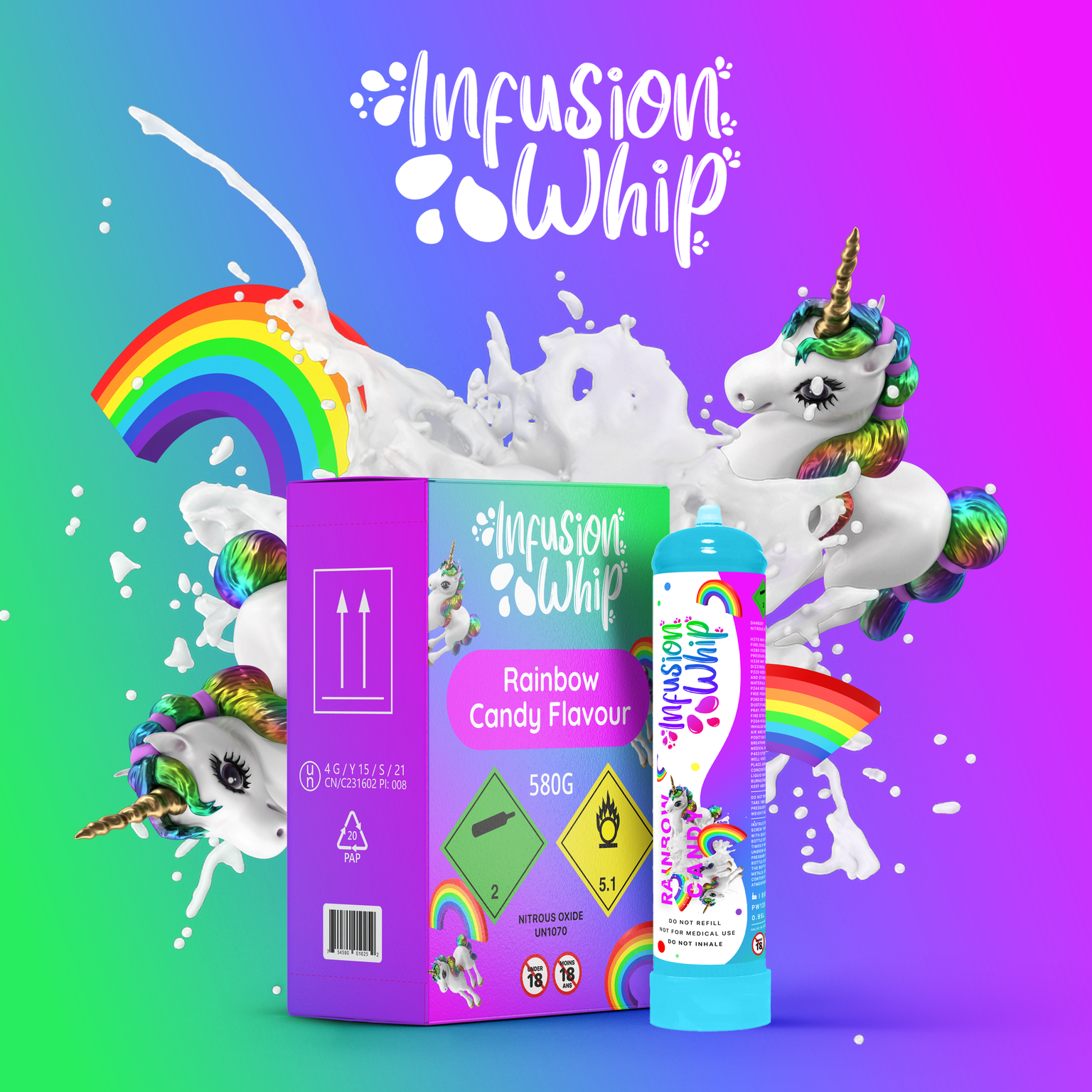Rainbow Candy Infusion Whip 1L